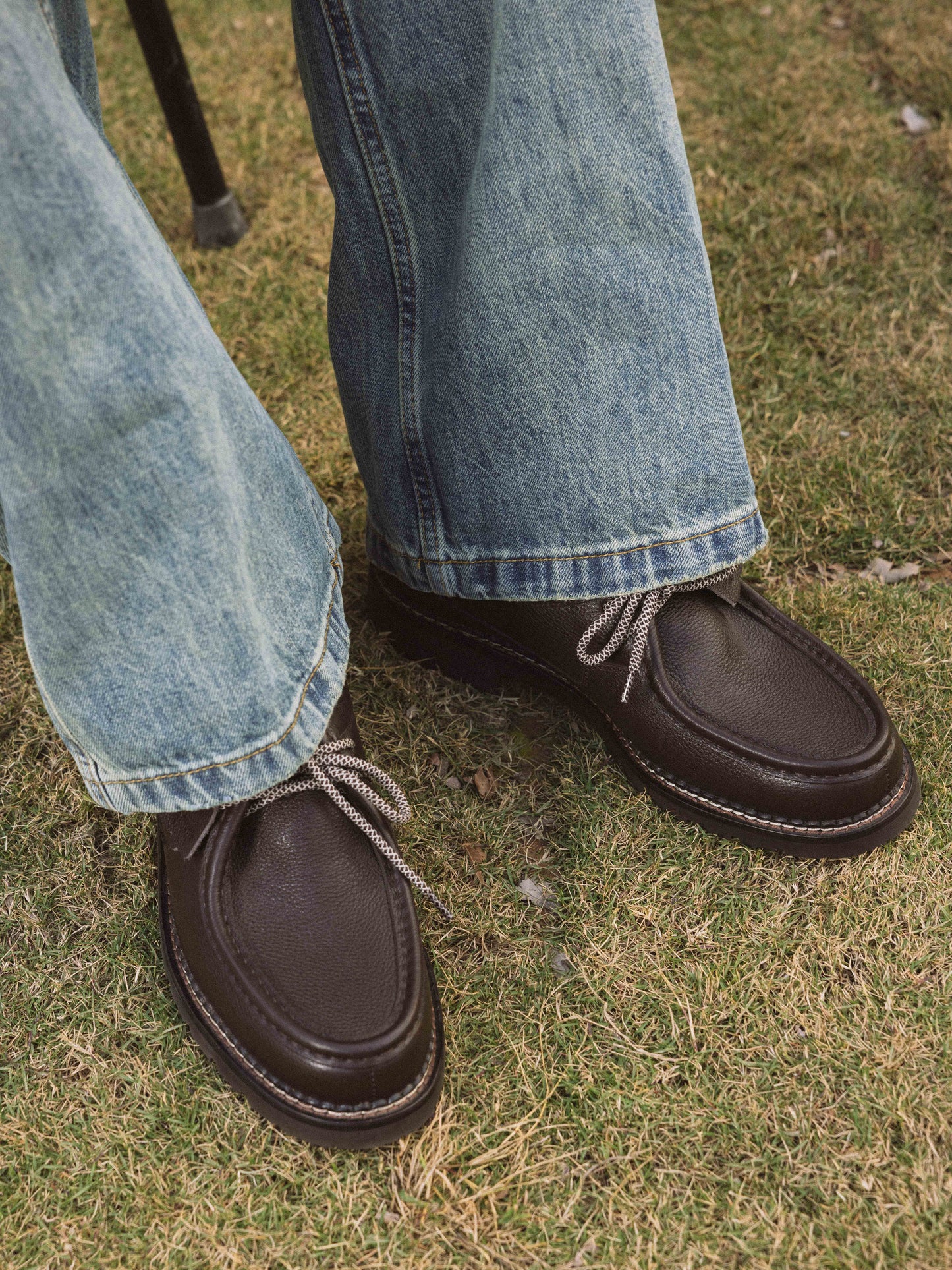 DYZZYMOTIF COWHIDE LEATHER DERBY