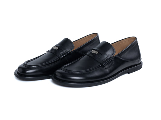 DYZZYMOTIF COWHIDE LEATHER PENNY LOAFER