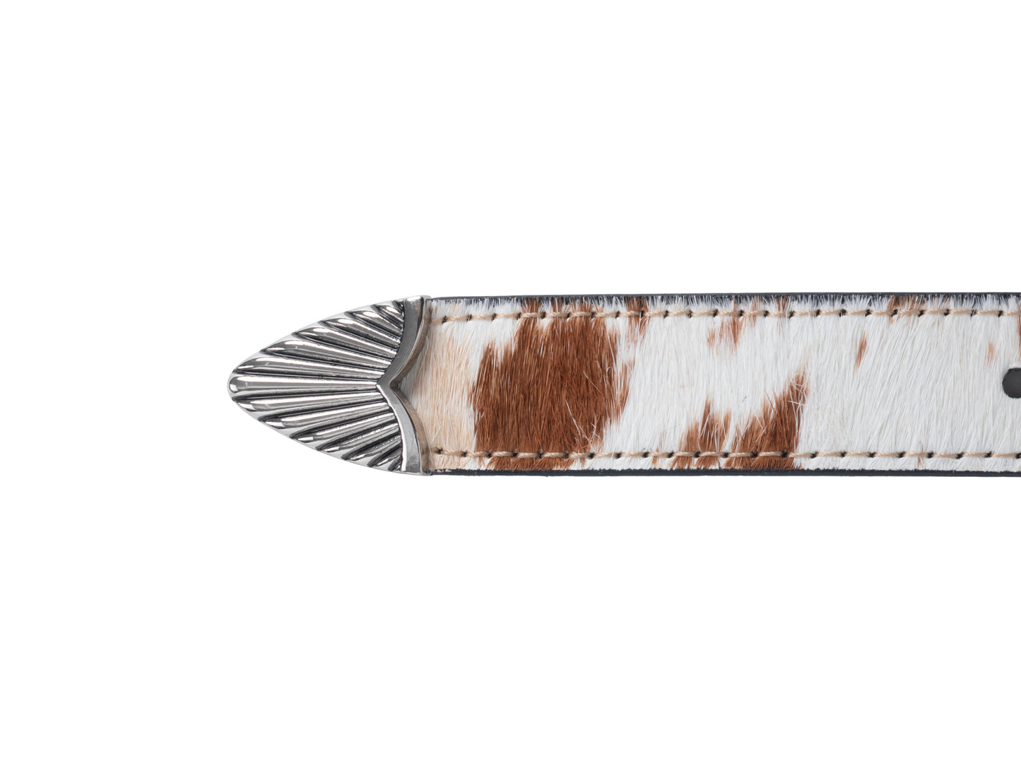 DYZZYMOTIF LEOPARD HORSEHAIR LEATHER BELT