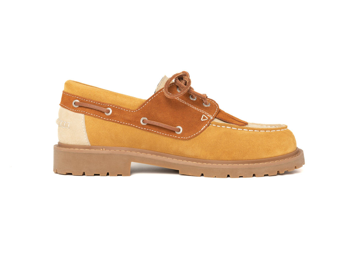 DYZZYMOTIF SUEDE LEATHER BOAT LOAFER HARBOR TASSEL