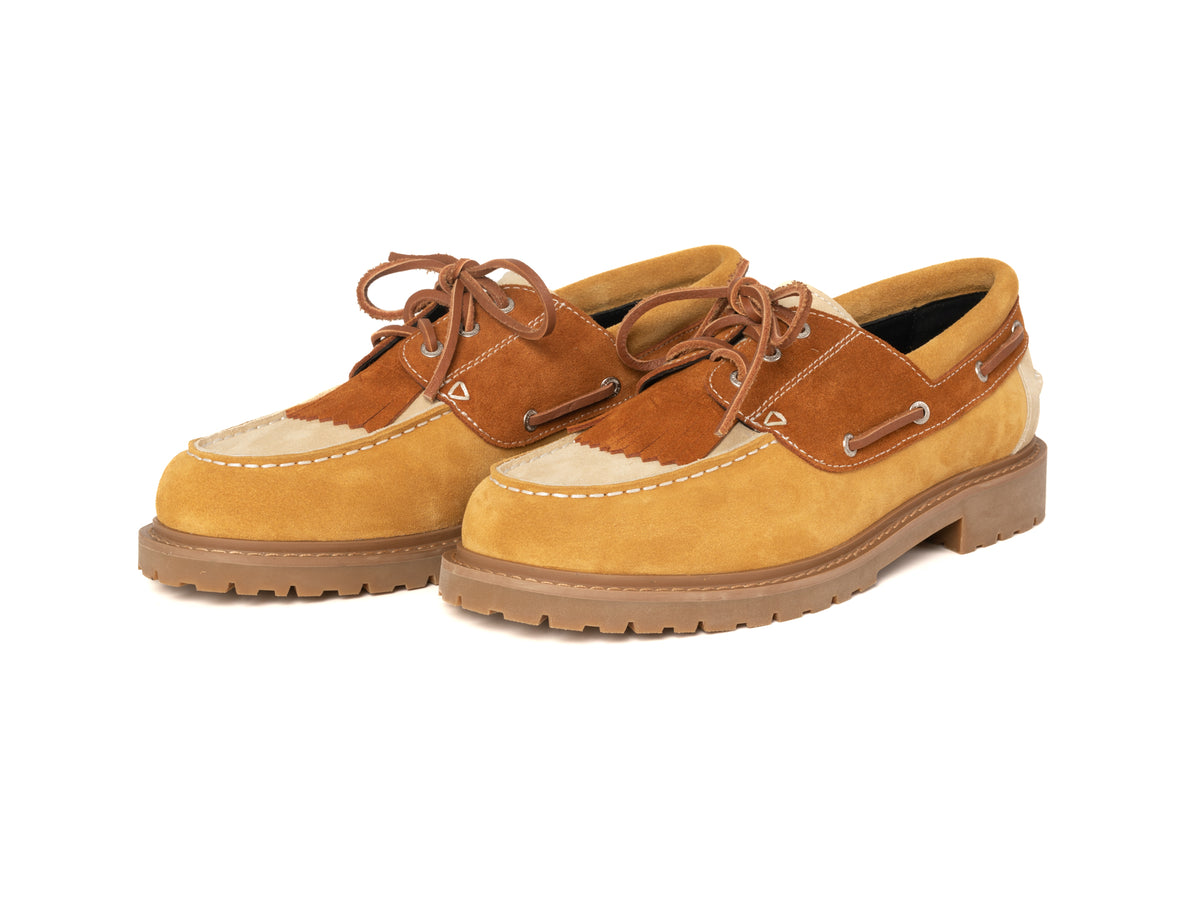 DYZZYMOTIF SUEDE LEATHER BOAT LOAFER HARBOR TASSEL