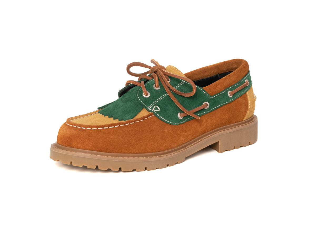 DYZZYMOTIF SUEDE LEATHER BOAT LOAFER HARBOR TASSEL