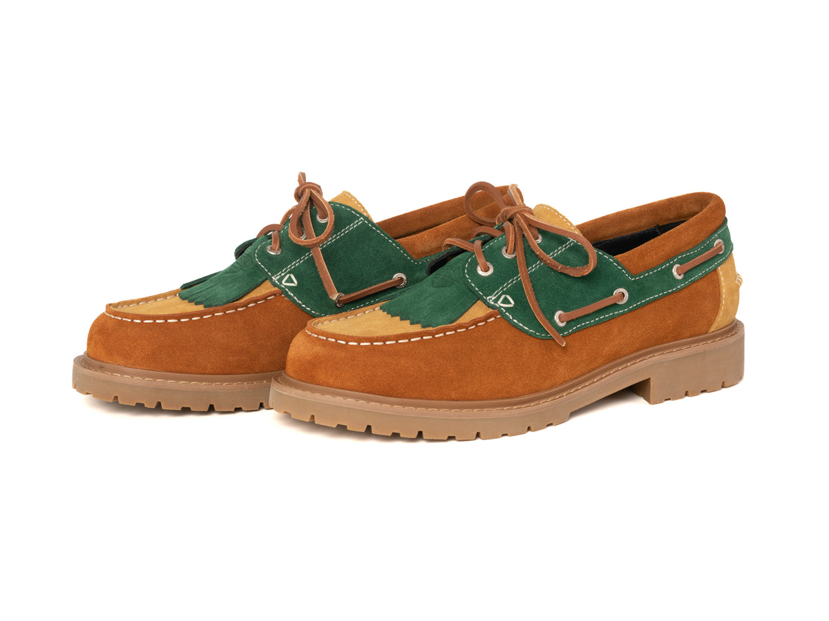 DYZZYMOTIF SUEDE LEATHER BOAT LOAFER HARBOR TASSEL