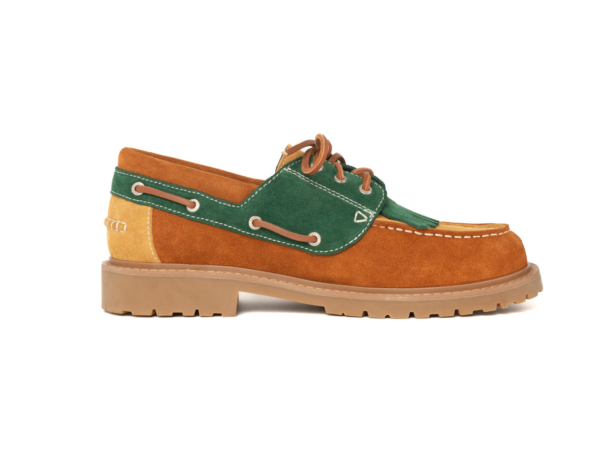 DYZZYMOTIF SUEDE LEATHER BOAT LOAFER HARBOR TASSEL