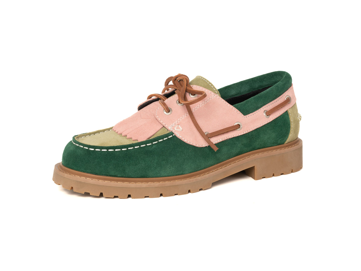DYZZYMOTIF SUEDE LEATHER BOAT LOAFER HARBOR TASSEL