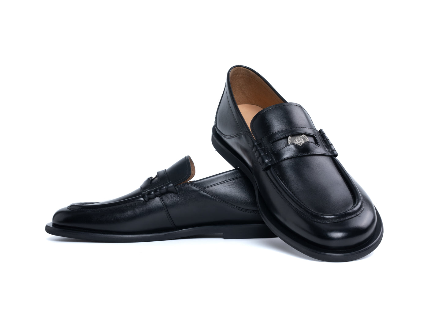 DYZZYMOTIF COWHIDE LEATHER PENNY LOAFER