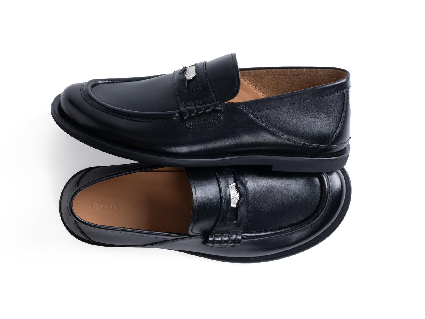 DYZZYMOTIF COWHIDE LEATHER PENNY LOAFER