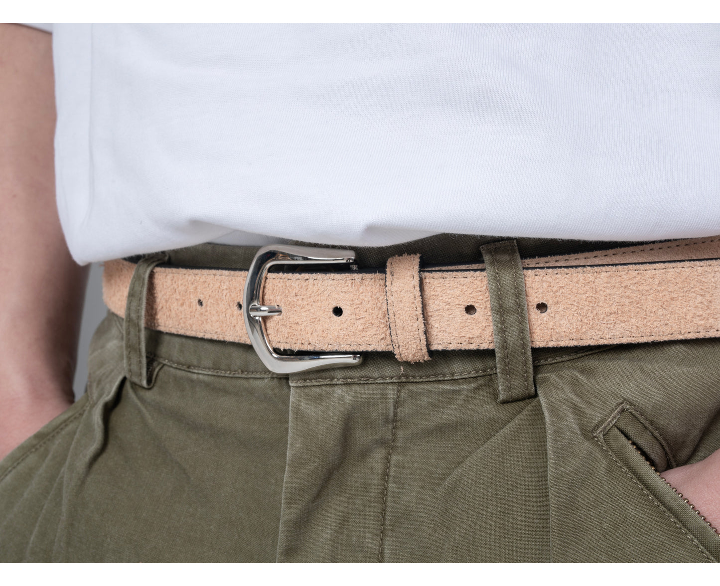 DYZZYMOTIF SUEDE LEATHER BELT